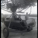 Maitland Bleecker (?) at the controls of his helicopter (National Air and Space Museum)
